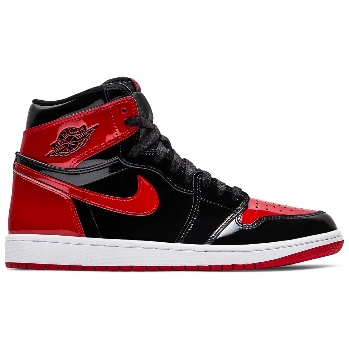 Air jordan 1 retro white black red patent leather on sale