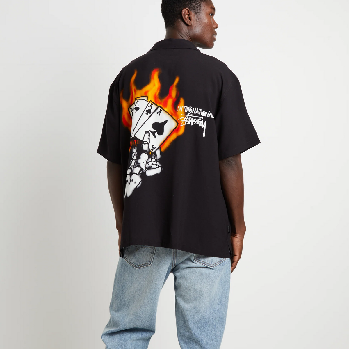 Stussy Flame Shirt 'Black' – Swest Kicks