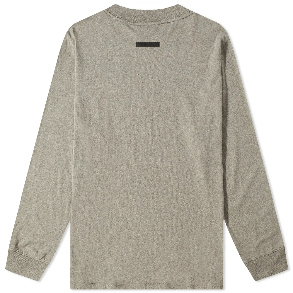 Fear of God ESSENTIALS Long Sleeve Summer Core Tee Dark Heather Oatmeal - Swest Kicks
