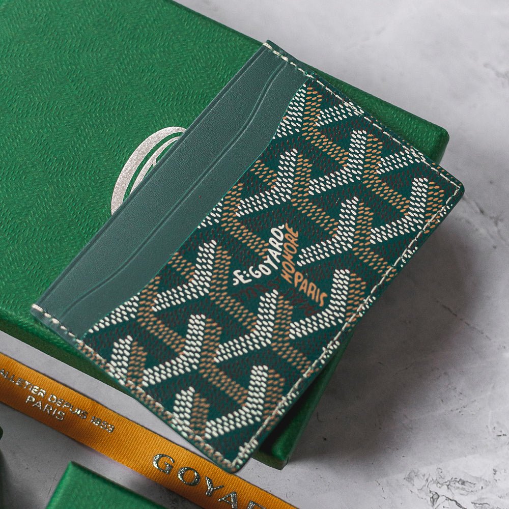 New Authentic GOYARD Green Goyardine 2023 Saint Sulpice Card Case Holder