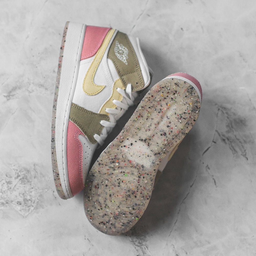 Jordan 1 Mid SE Pastel Vivid Green Grind (GS) - Swest Kicks