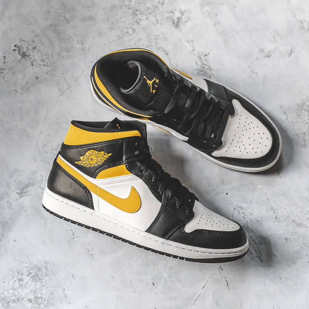 Jordan 1 Mid White Pollen - Swest Kicks