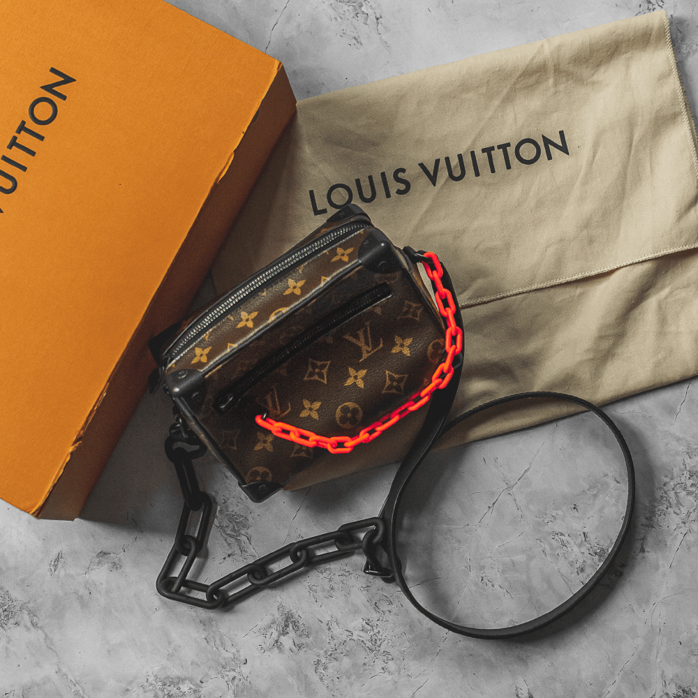 Pre-owned Louis Vuitton Mini Soft Trunk Monogram Brown/orange