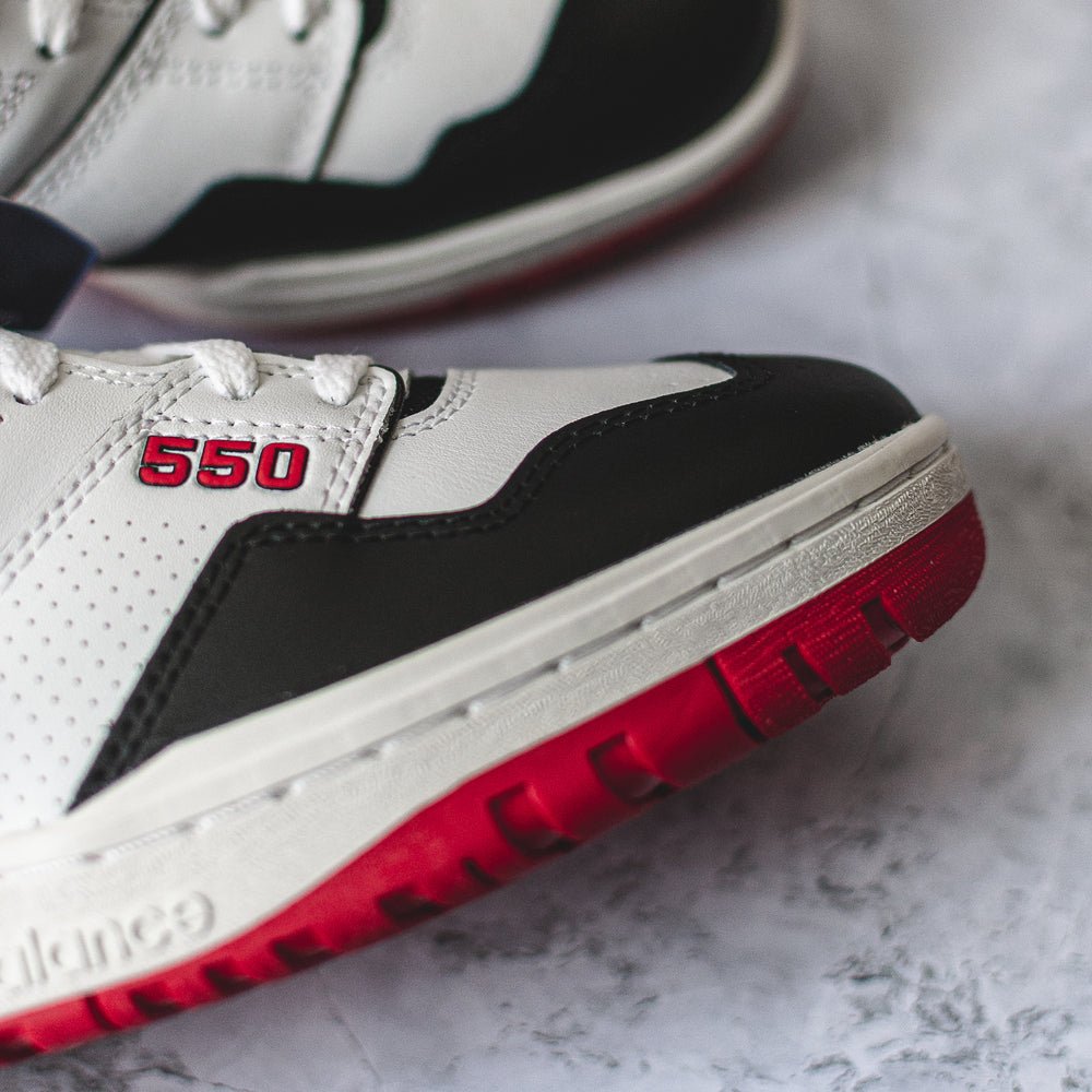 New Balance 550 White Red Black - Swest Kicks