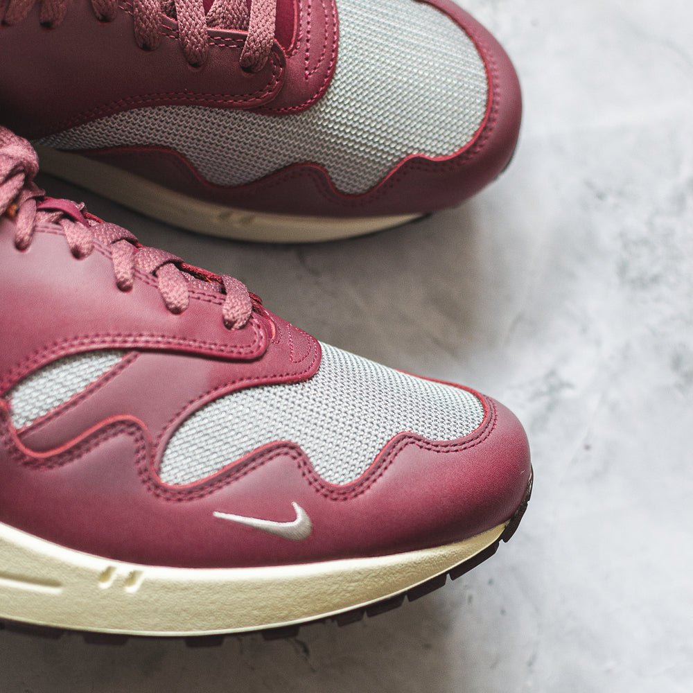 Nike Air Max 1 Patta Waves Rush Maroon (With Bracelet) - Swest Kicks