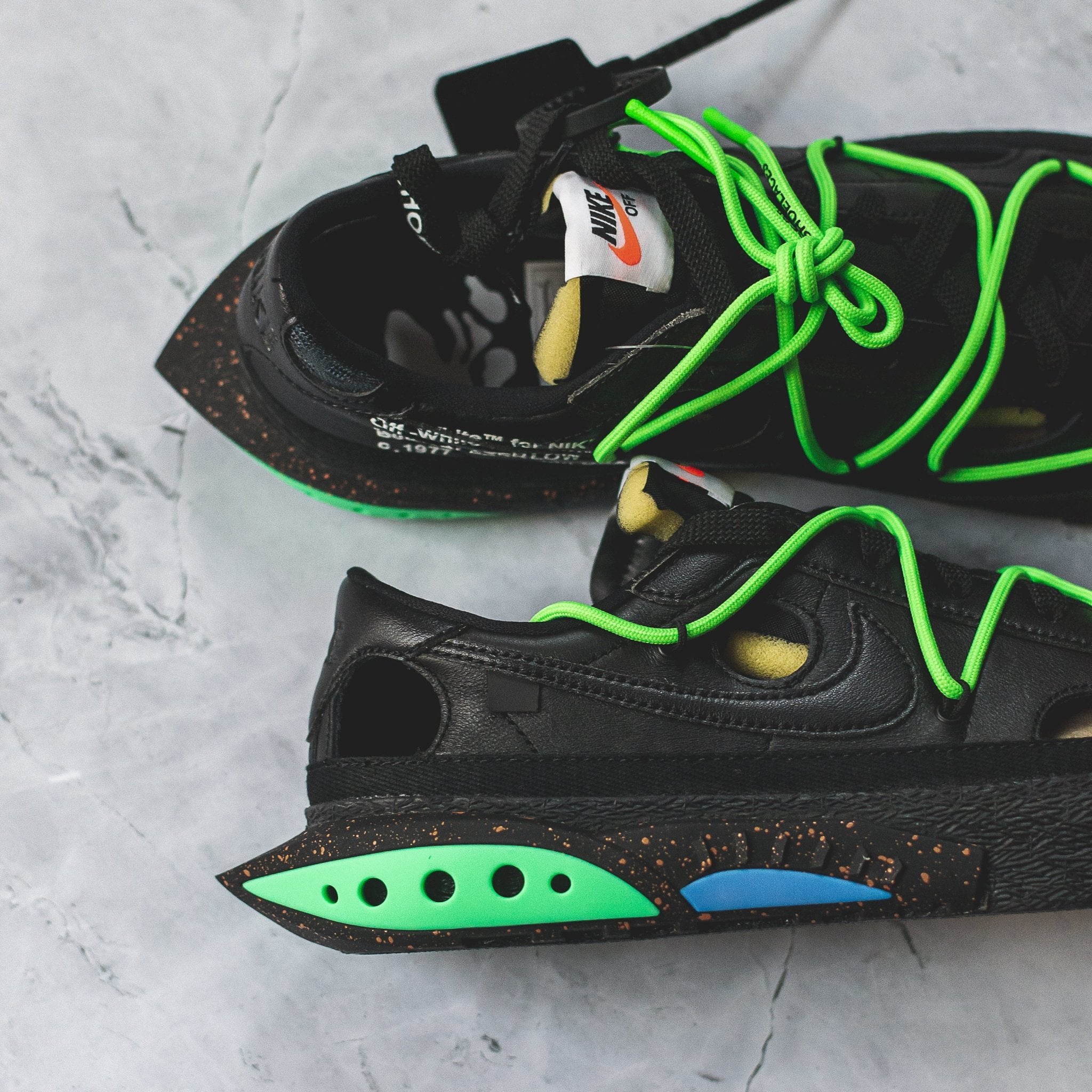 Nike Blazer Low Off-White Black Electro Green - Swest Kicks