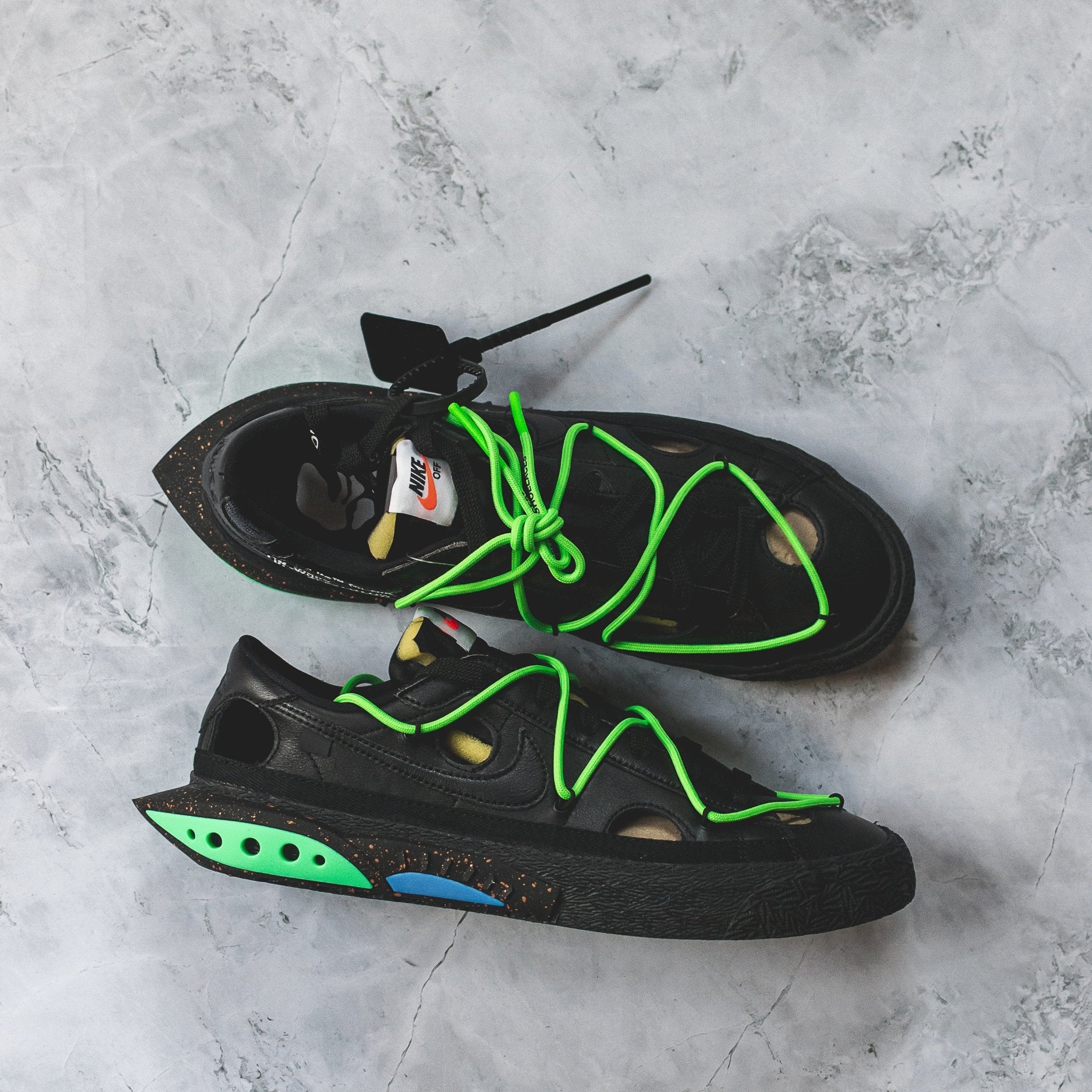 Nike Blazer Low Off-White Black Electro Green - Swest Kicks
