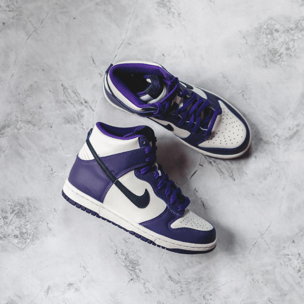 Nike Dunk High Electro Purple Midnight Navy (GS) - Swest Kicks