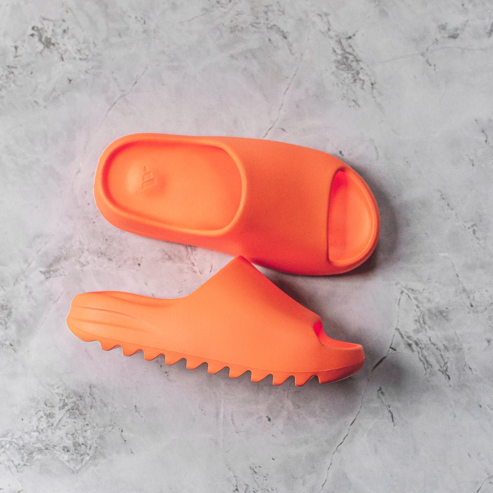 All red yeezy slides hot sale