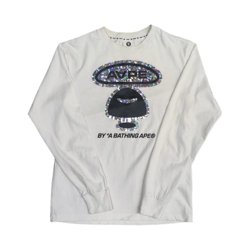 AAPE By A Bathing Ape Holographic Logo Long Sleeve T-Shirt – Swest