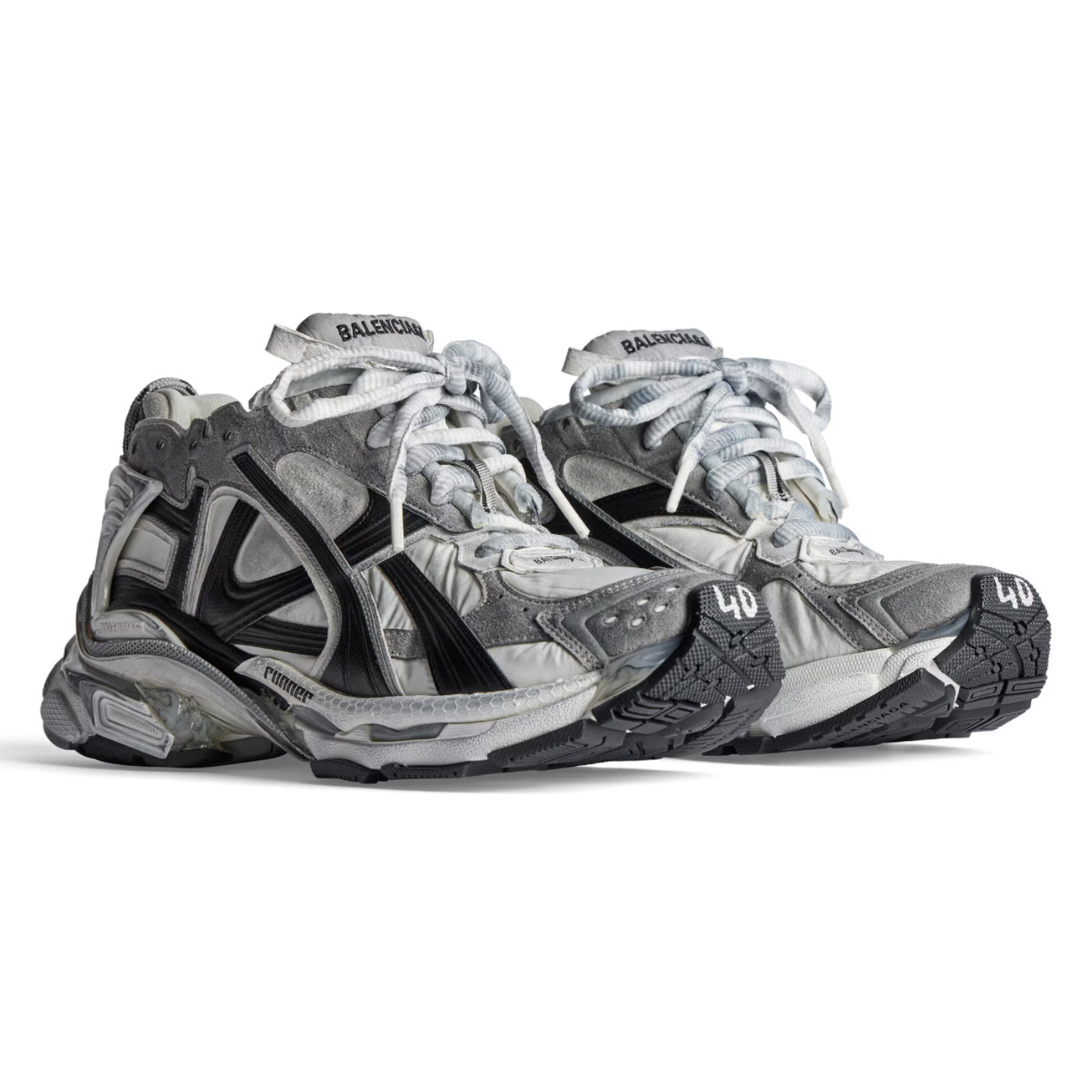 Runner Sneaker White And Grey Balenciagas Balenciaga Runner