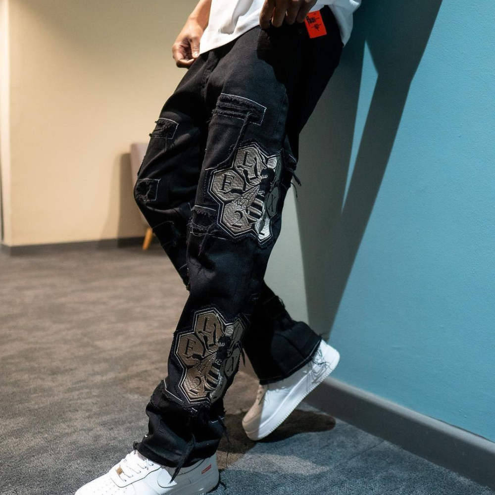 FLUX Luxury Couture Beehive Black Denim – Swest Kicks