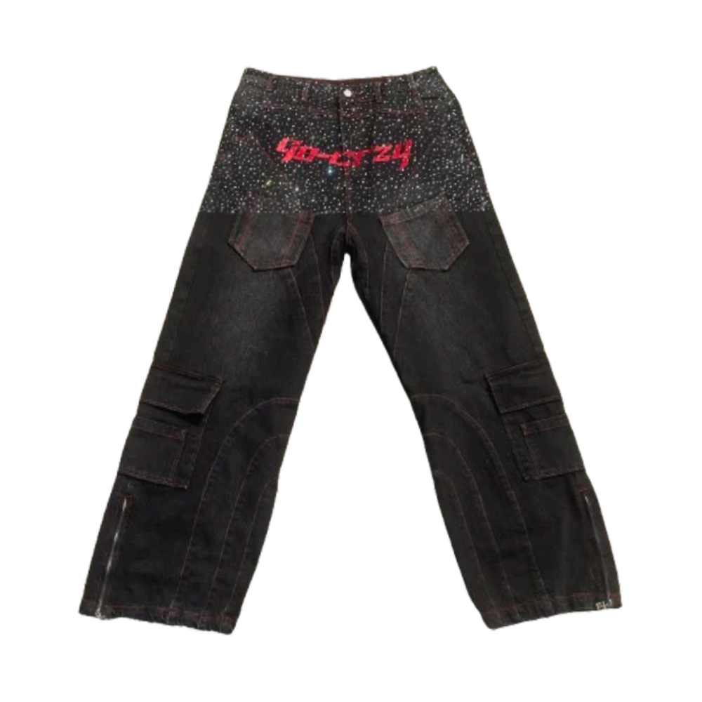 GoCrazy Black Red Stitching Denim Jeans – Swest Kicks