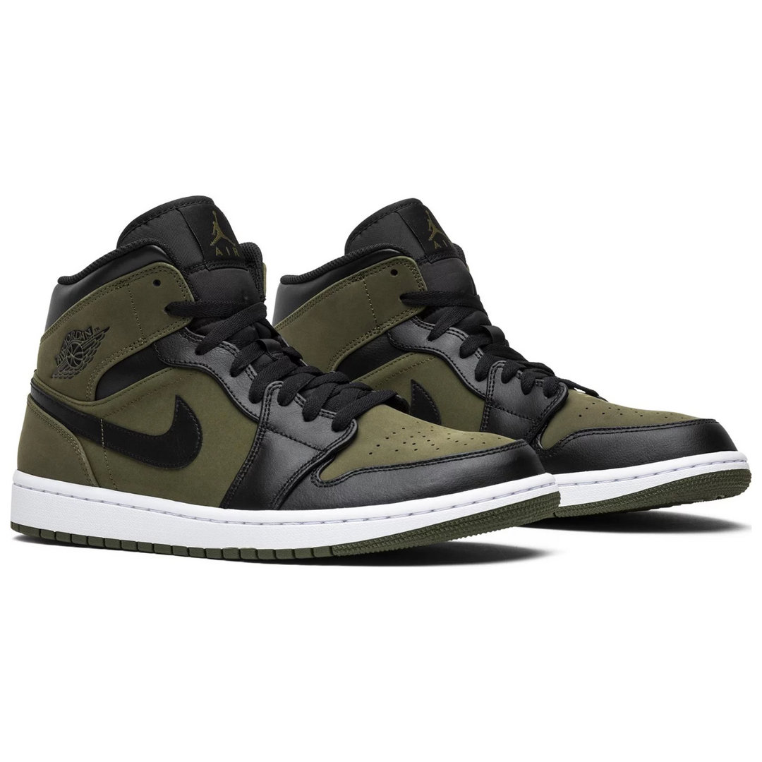 Jordan 1 Mid Olive Canvas Swest Kicks