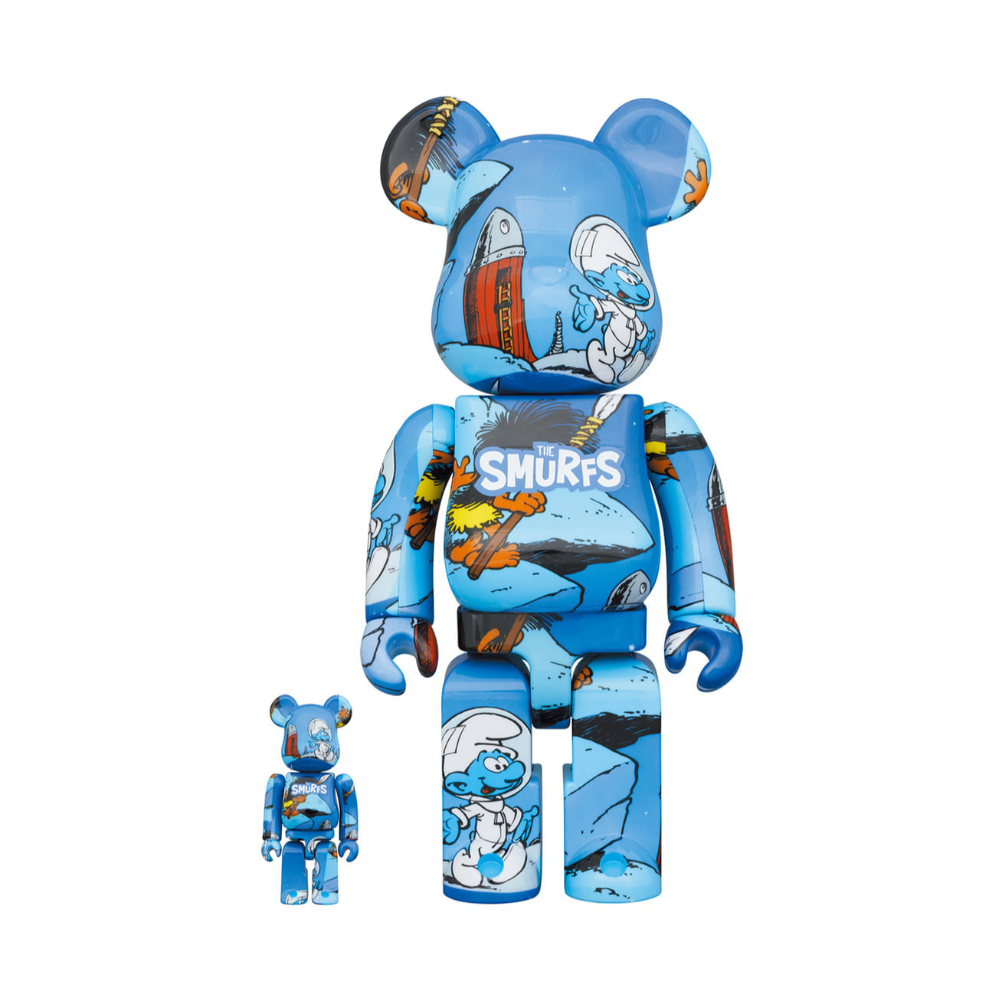Medicom Toy Bearbrick x The Smurfs (The Astrosmurf) 100% & 400% Set