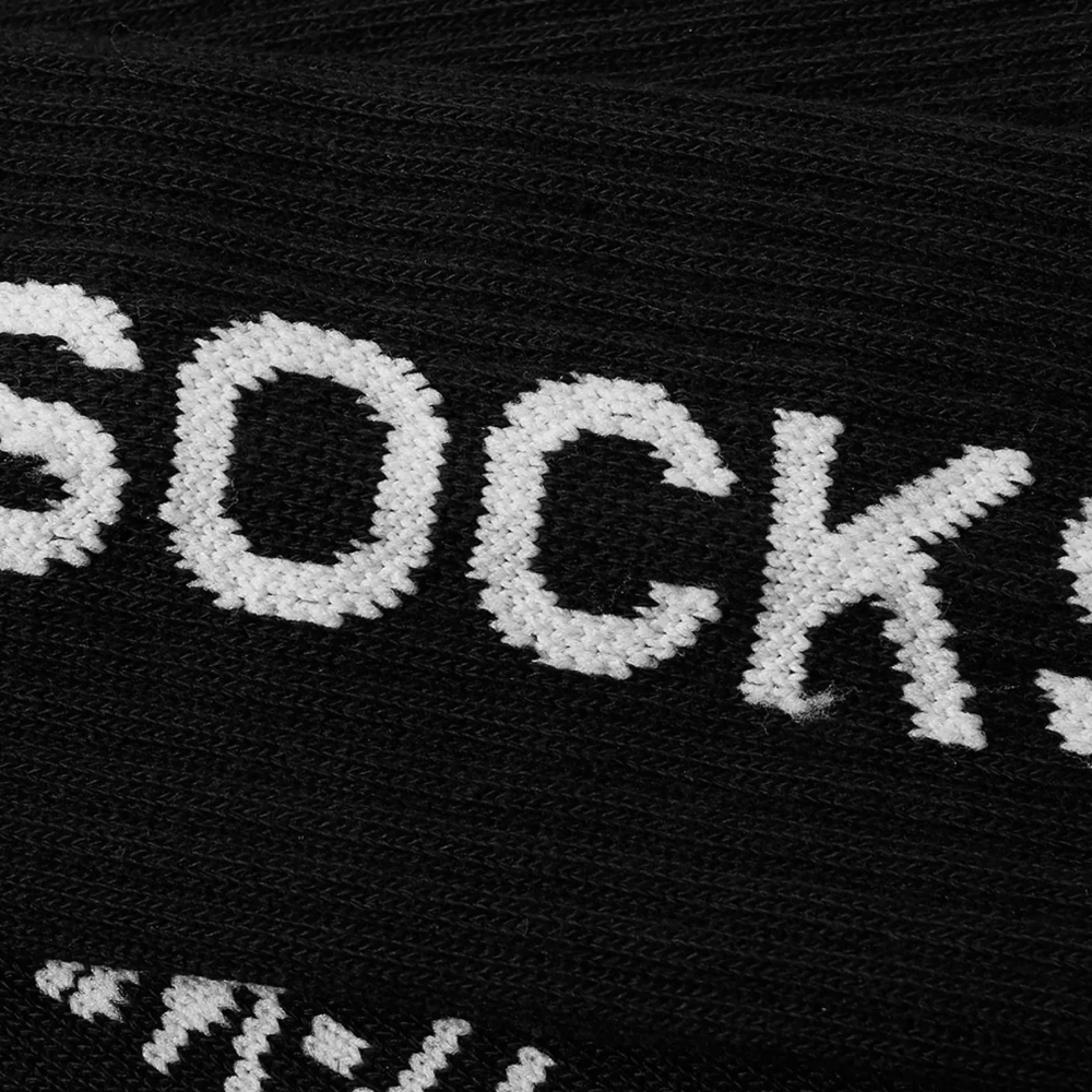 Off-White Quote Socks 'Black'