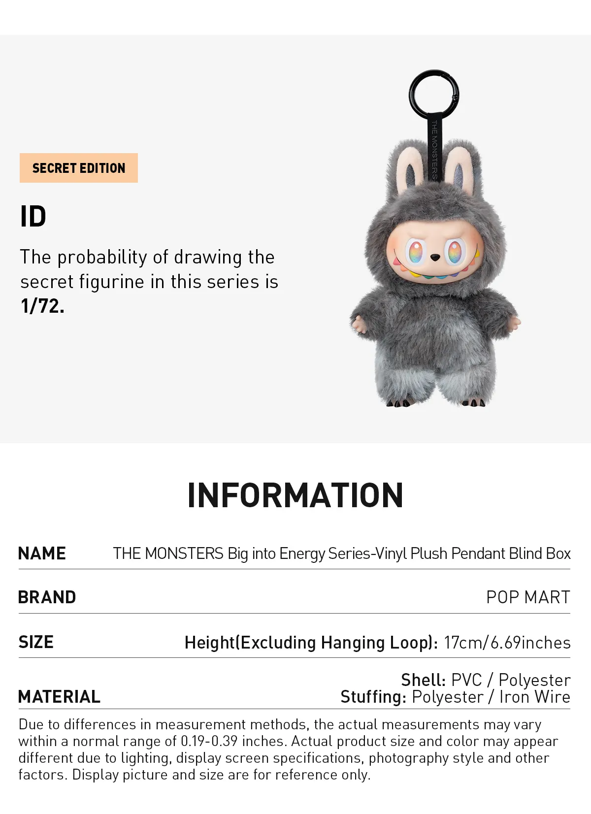 POP MART THE MONSTERS Labubu - Big Into Energy Series Plush POP MART THE MONSTERS Labubu - Big Into Energy Series Plush