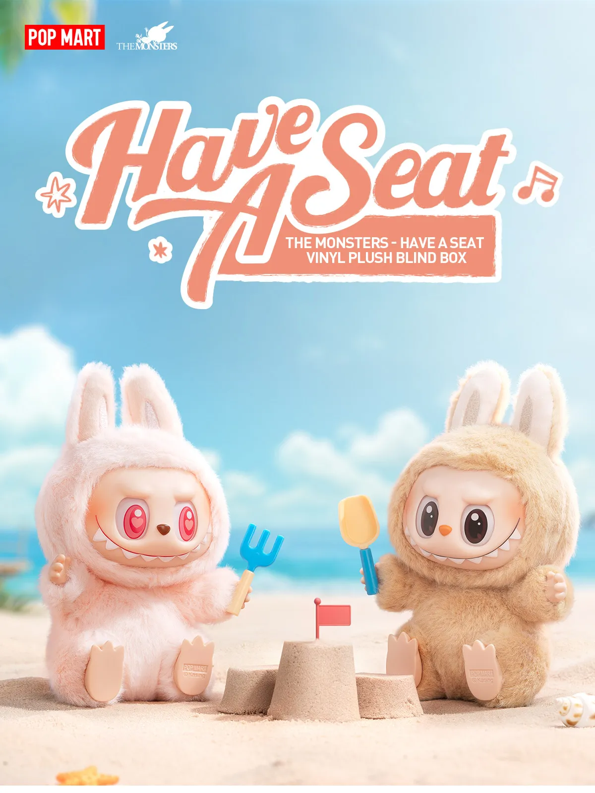 POP MART THE MONSTERS - Have a Seat Vinyl Plush Blind Box (Single POP MART THE MONSTERS - Have a Seat Vinyl Plush Blind Box (Single