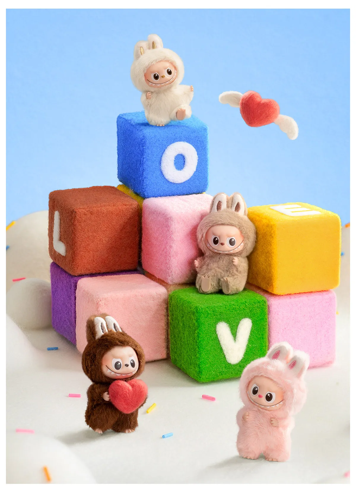 POP MART THE MONSTERS Mini Labubu - Pin for Love Series Plush