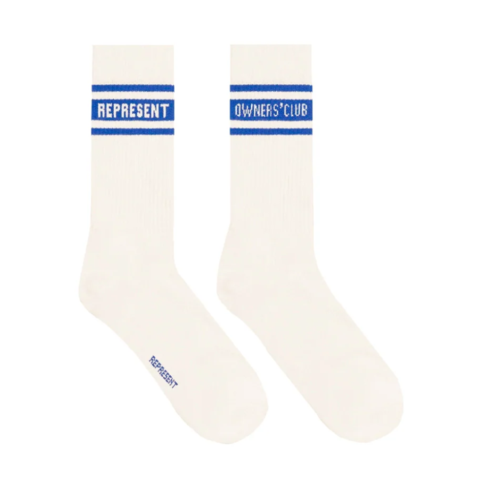Represent Owners Club Socks Vintage White Cobalt – Swest Kicks