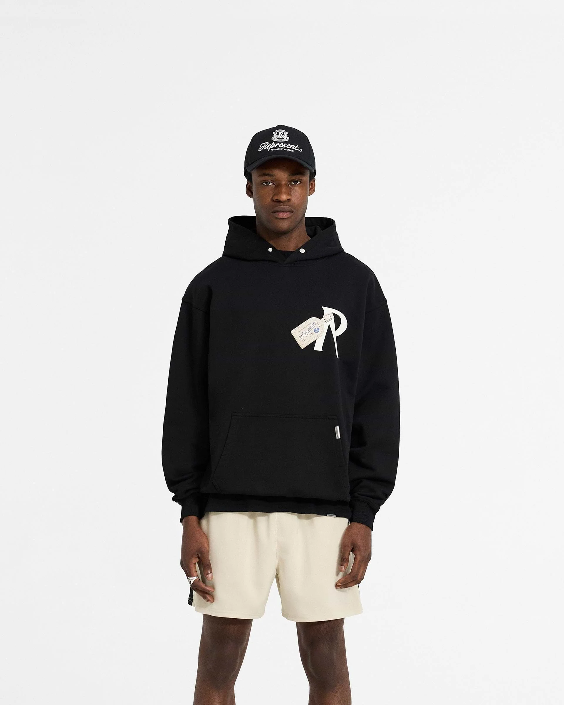 Represent Luggage Tag Hoodie 'Jet Black' – Swest Kicks