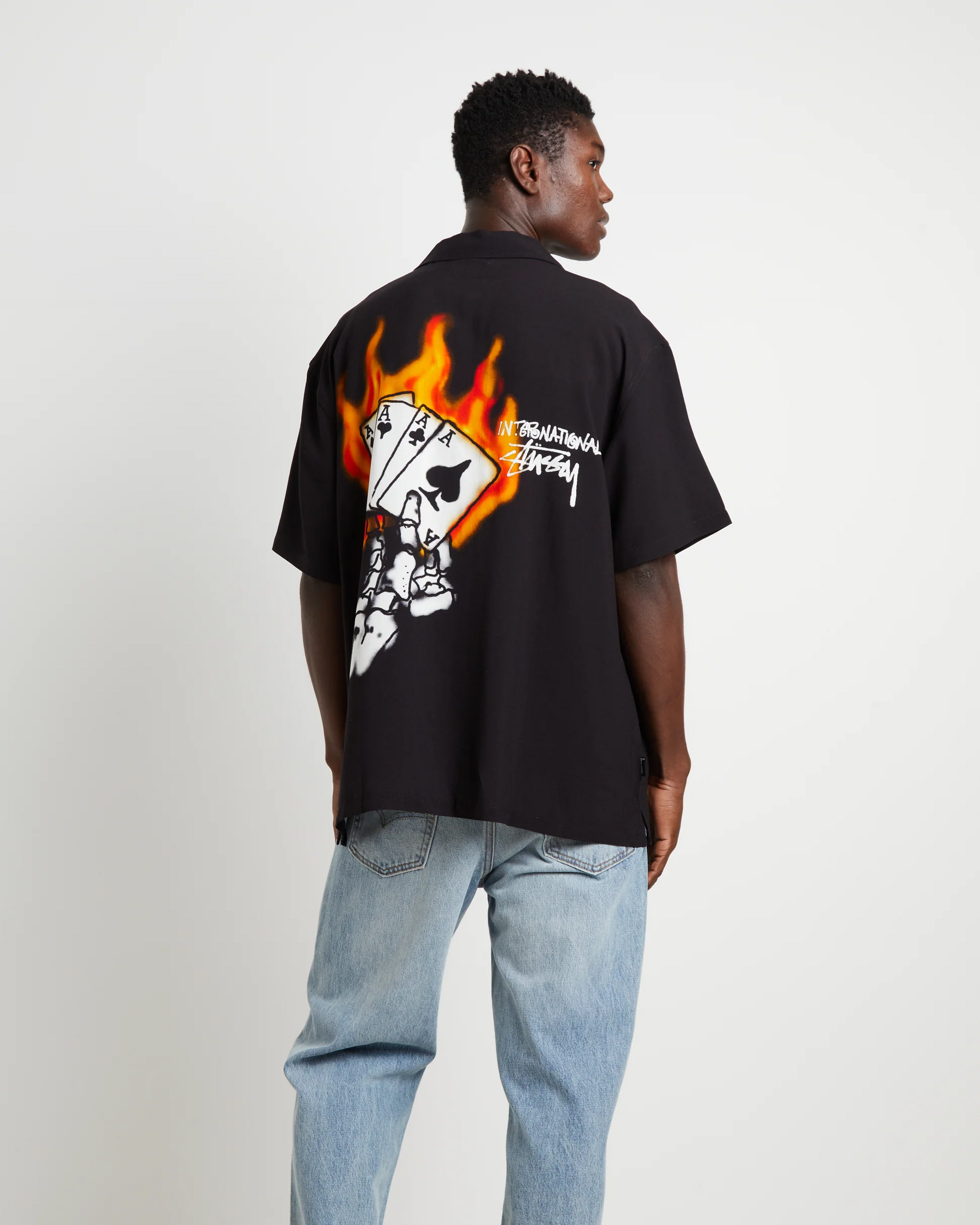 Stussy Flame Shirt 'Black' – Swest Kicks