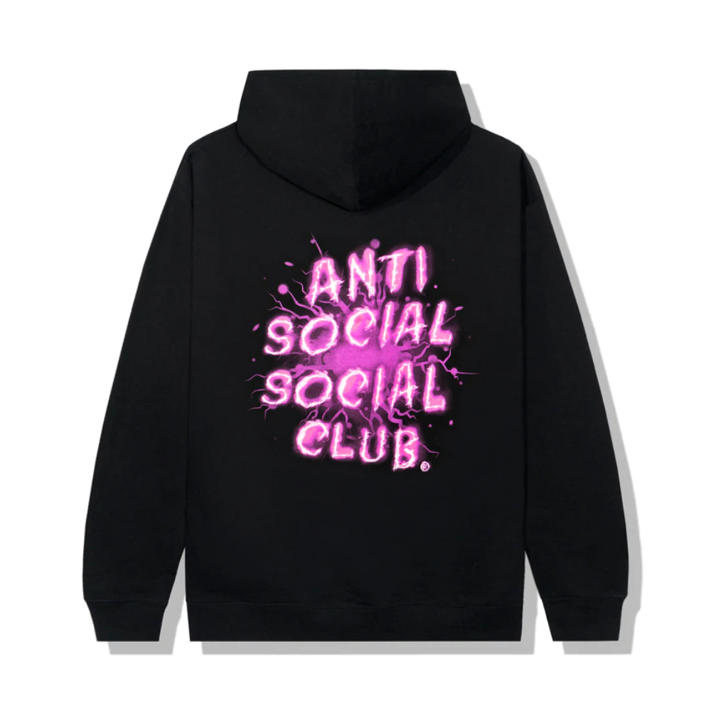 Anti Social Social Club Pink Splash Black Hoodie