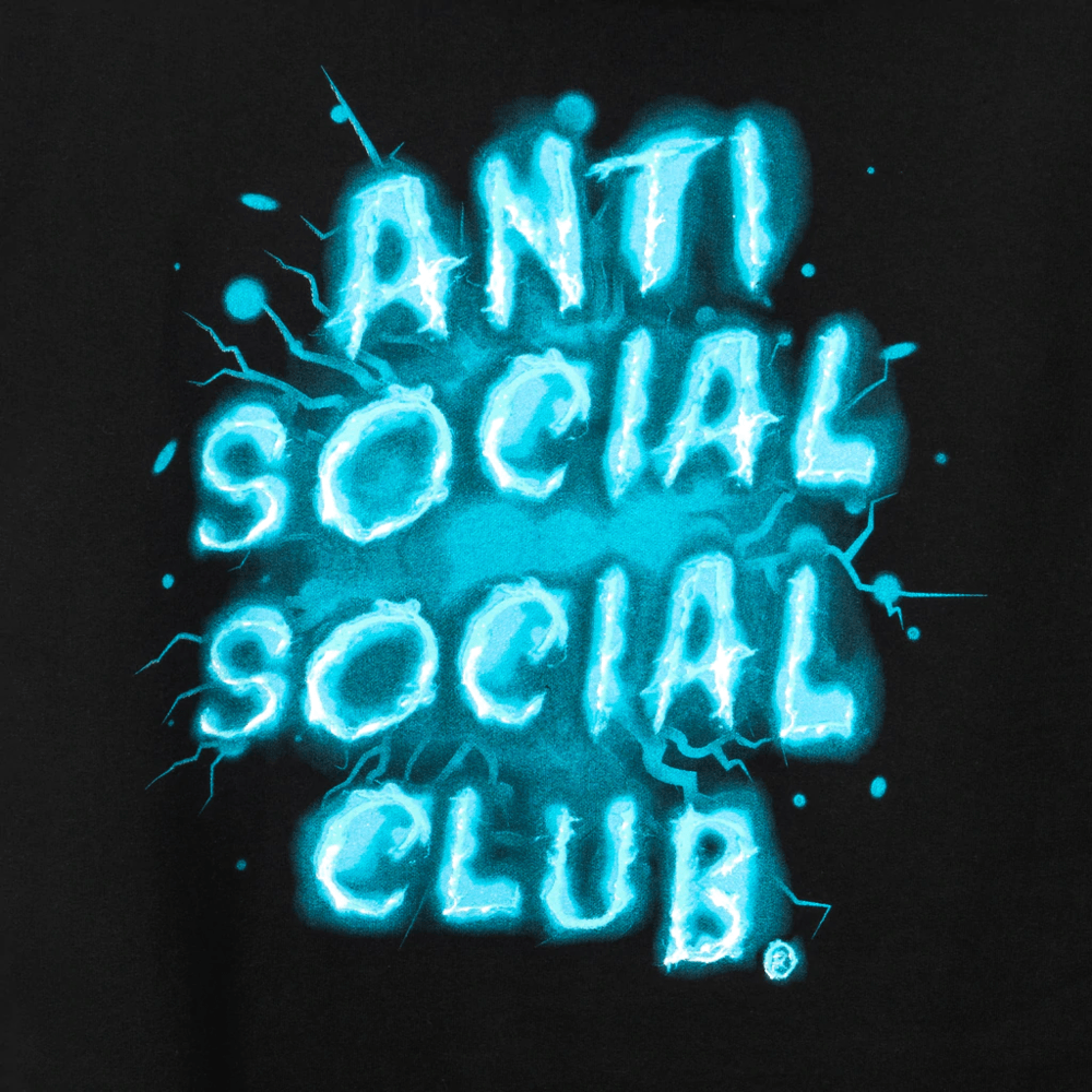 Anti Social Social Club Blue Splash Black Hoodie - Swest Kicks