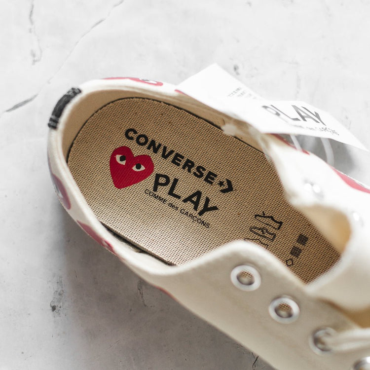 Converse Chuck Taylor All-Star 70 Ox Comme des Garcons Play Multi-Heart White - Swest Kicks