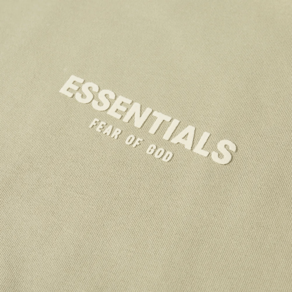 Fear of God ESSENTIALS Long Sleeve Logo Tee Wheat - Swest Kicks