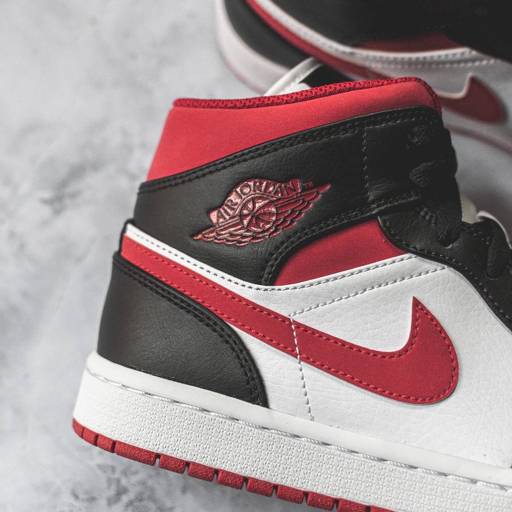 Jordan 1 Mid Gym Red Black White - Swest Kicks