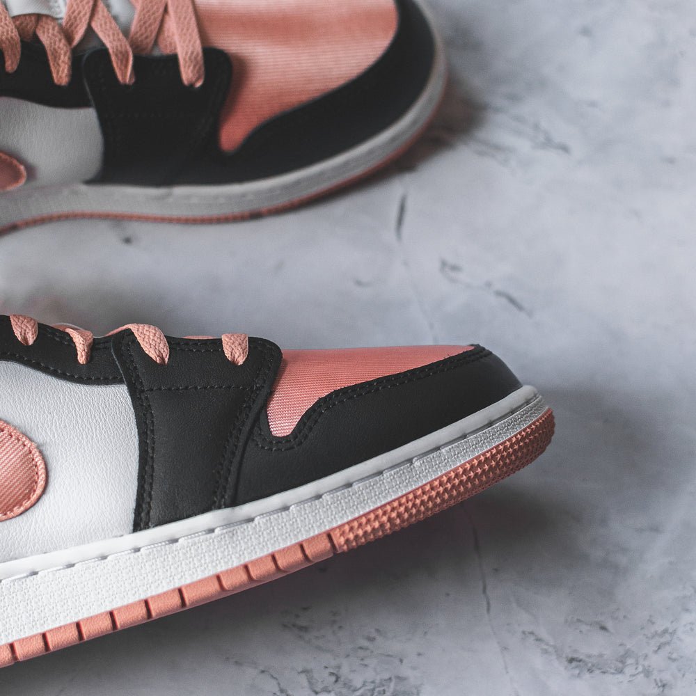 air jordan 1 mid crimson tint on feet