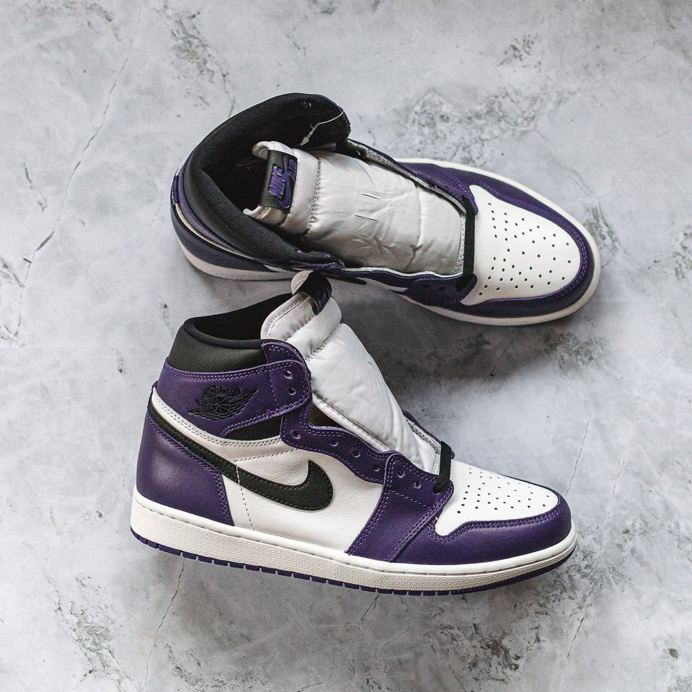 Jordan 1 Retro High Court Purple White Swest Kicks