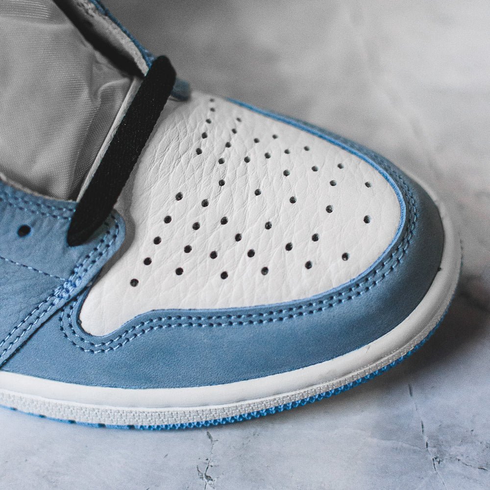 Jordan 1 Retro High White University Blue Black - Swest Kicks