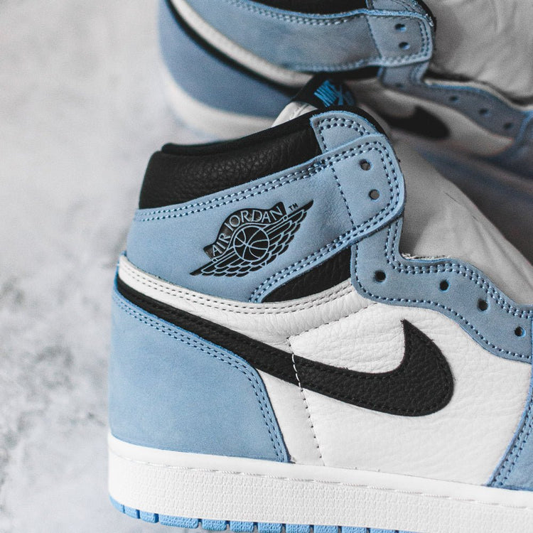 Jordan 1 Retro High White University Blue Black - Swest Kicks