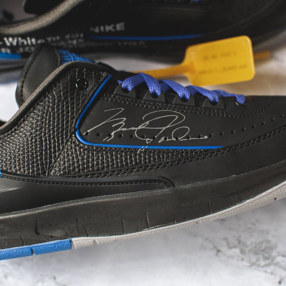 Jordan 2 Retro Low SP Off-White Black Blue - Swest Kicks