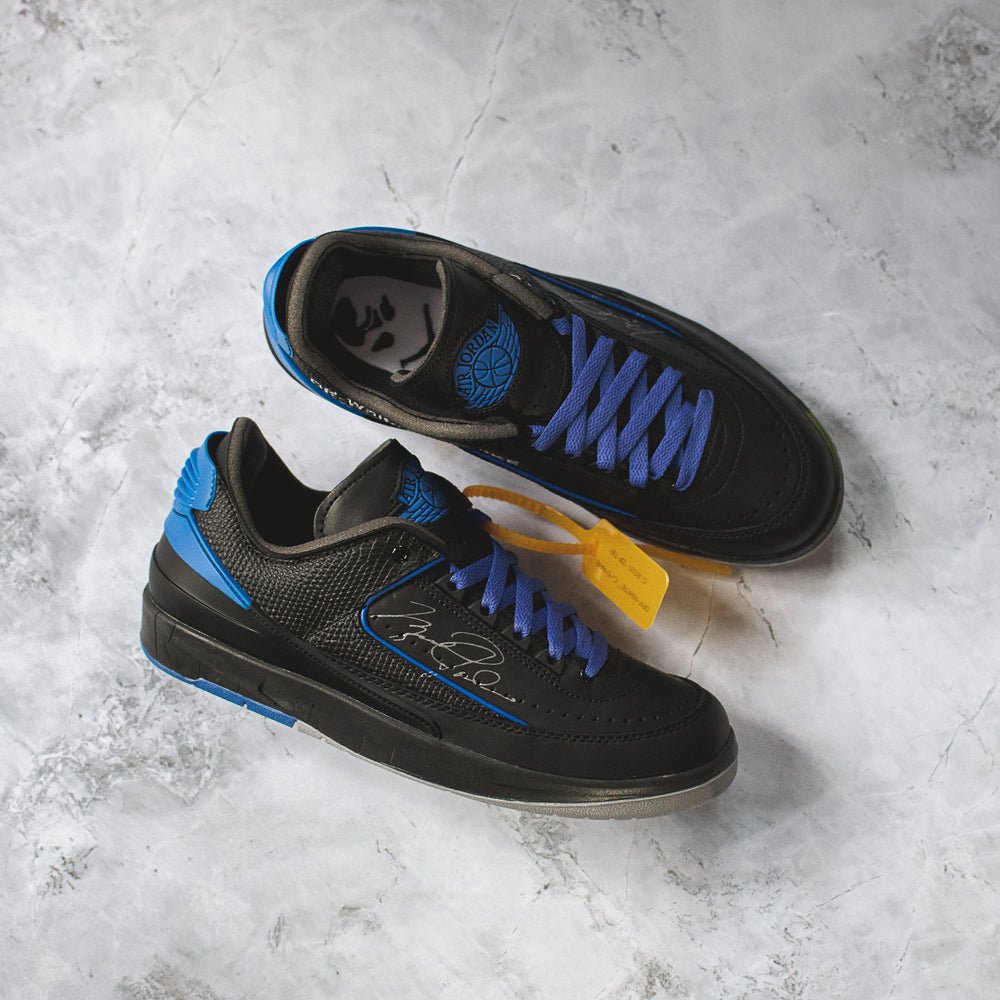 Jordan 2 Retro Low SP Off-White Black Blue - Swest Kicks