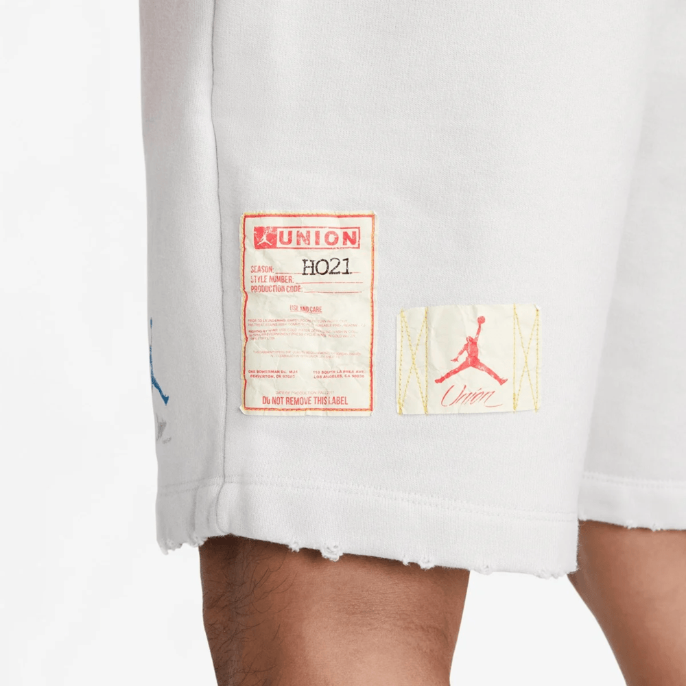 Jordan x Union Fleece Shorts Photon Dust Swest Kicks