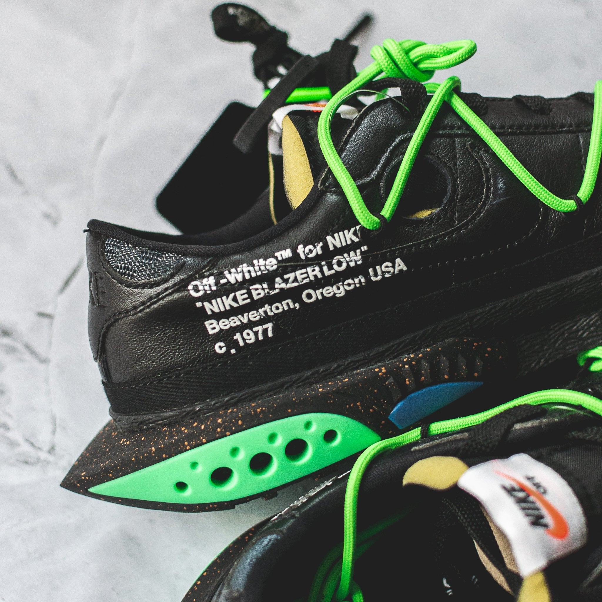Nike Blazer Low Off-White Black Electro Green - Swest Kicks