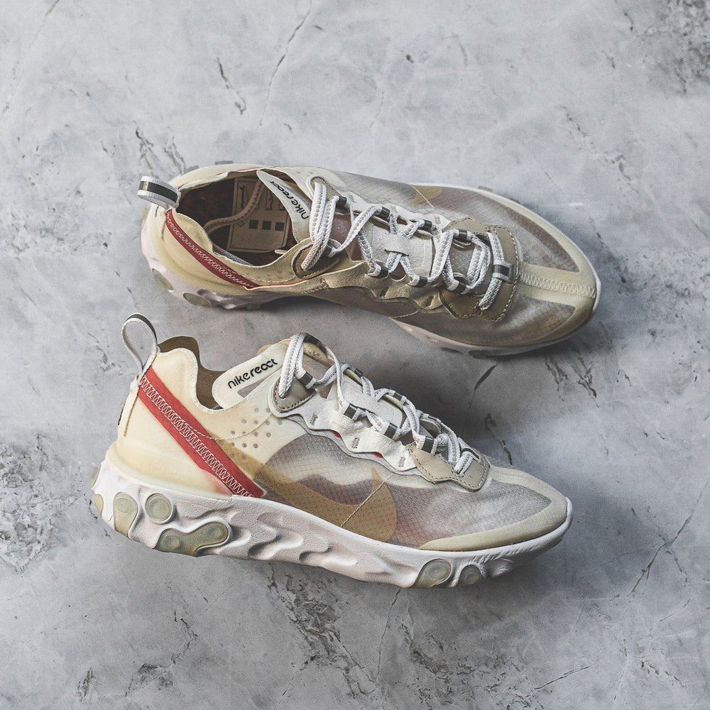 Nike React Element 87 Sail Light Bone Swest Kicks